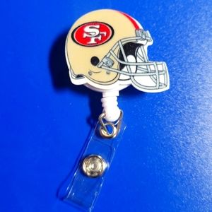 San Francisco 49ers Retractable Badge Reel Football